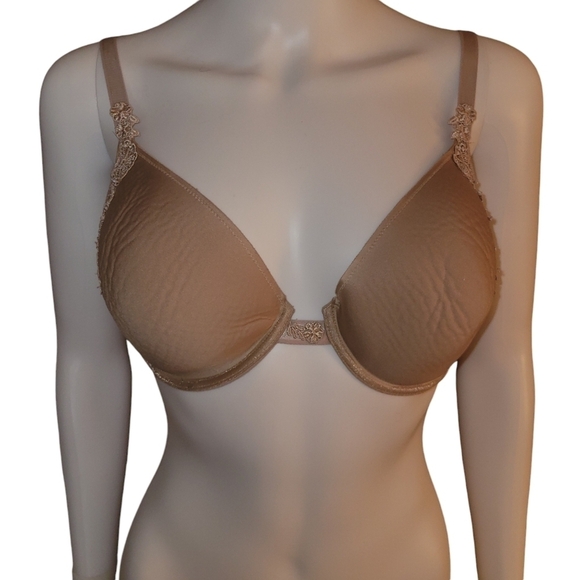 Wacoal Underwire Bra 38D Tan Floral - Picture 1 of 2